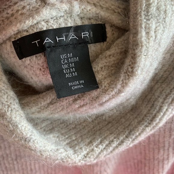 Tahari Cowl Neck Super Soft Sweater Oatmeal - Picture 3 of 4